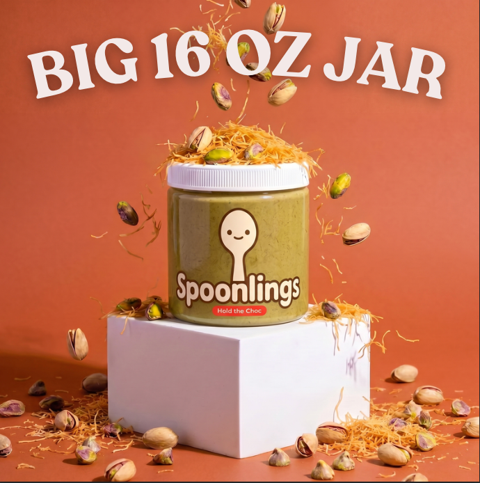 Spoonlings Hold the Choc 16oz - Dubai-style pistachio kataifi dip without chocolate