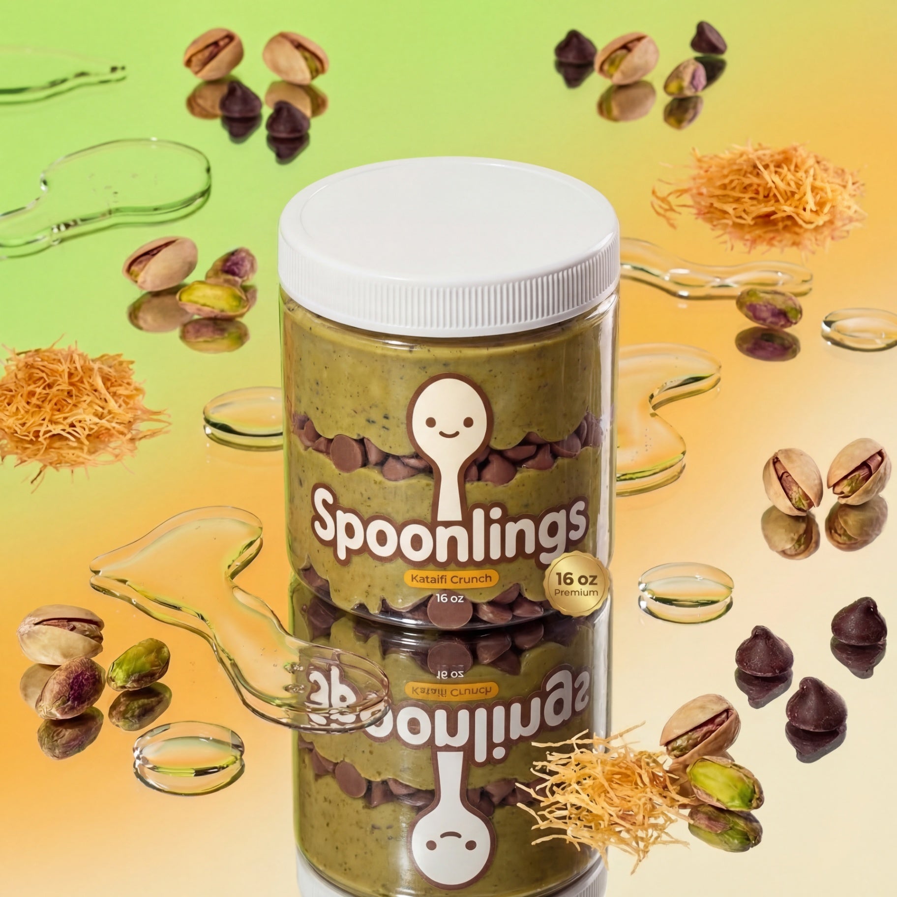 Spoonlings Kataifi Crunch Dubai Chocolate Pistachio Dessert Dip 16oz